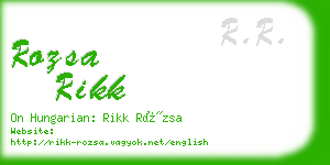 rozsa rikk business card